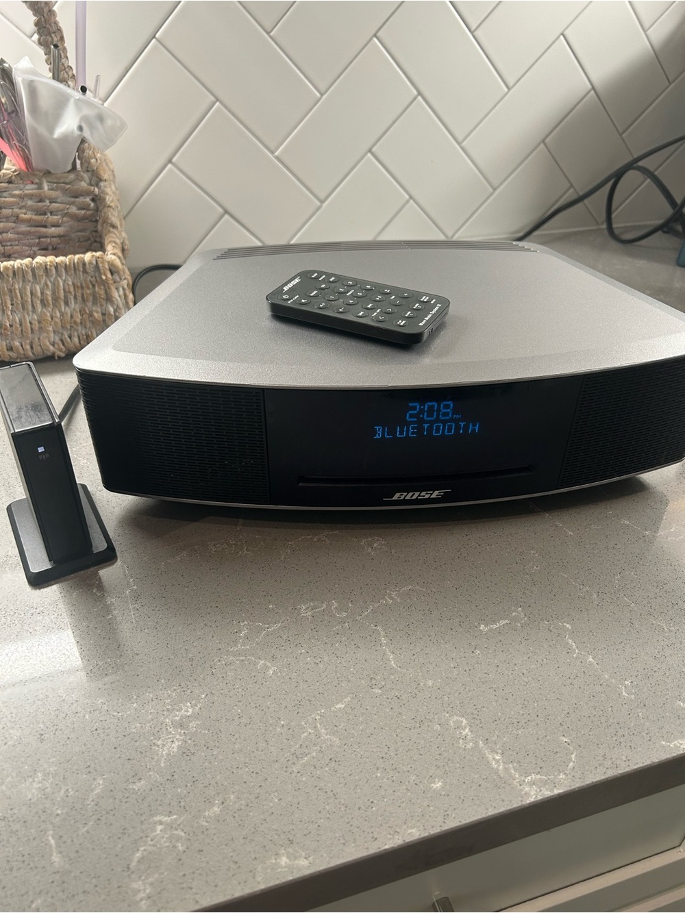 Bose Black and Silver Wave Music System IV w/Remote & Bluetooth Adapter